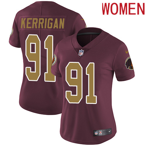 2019 Women Washington Redskins #91 Kerrigan red Nike Vapor Untouchable Limited NFL Jersey style 2